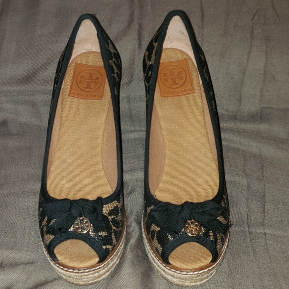 Tory Burch Shoes - Tory Burch Jackie leopard wedges New